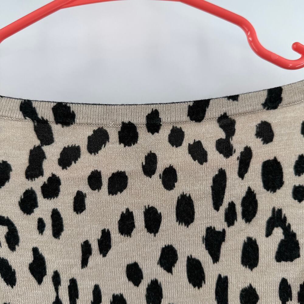 CHICO’S Sweater SZ Large (Chico’s SZ2) Animal Print Cheetah Pullover Office Work - Picture 6 of 11
